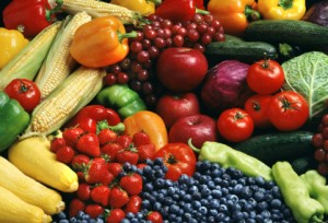 mixed fruits and veggies